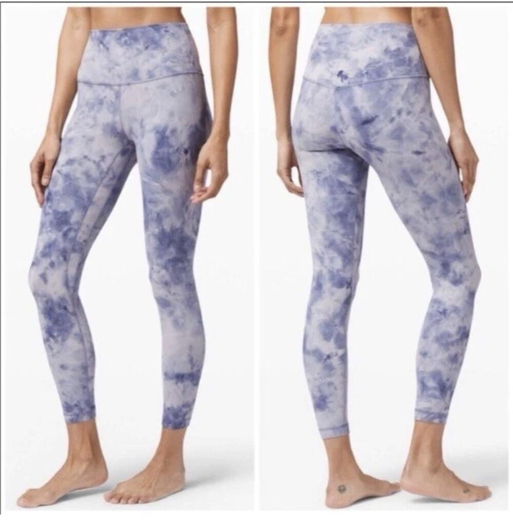 Lululemon Align High Rise Diamond Dye Blue 25" Gym Workout Active Womens 6